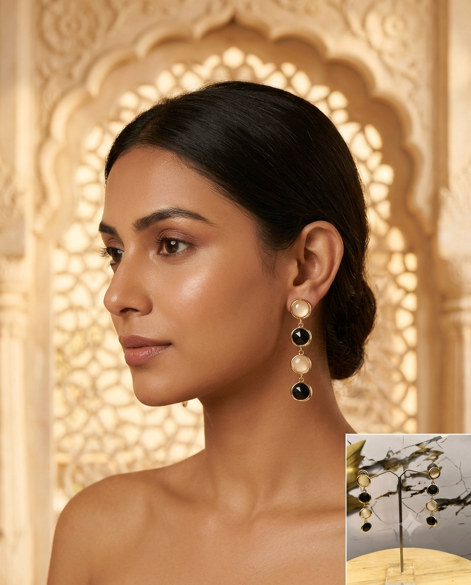 Rani Lakshmibai Kiwi Earring - View 2
